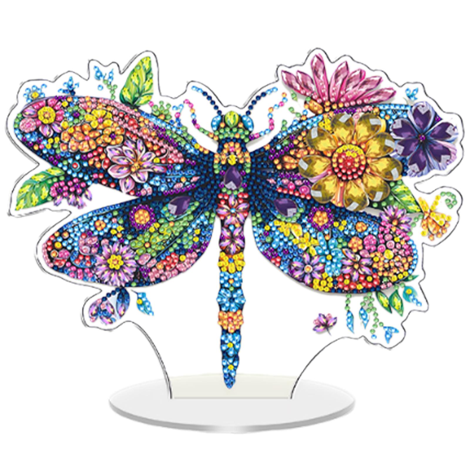 

Flower Animal DIY 2D Flat Acrylic Gem Painting Ornament Crystal Art Craft Decoration for Living Room Home Office Decoration