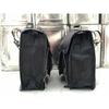 Motorcycle Saddlebags Side 2 Pouch Leather Panniers Saddle (15 Inch Black Bags)