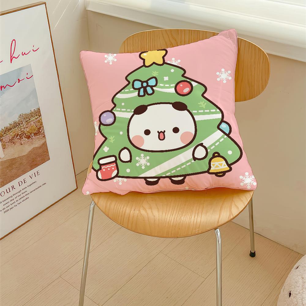 Cartoon dudu bubu Christmas tree cute cushion cover Pillow Cover Decoration Room Home Sofa living Office Car Nordic Simplicity