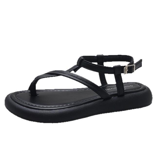 Fashion High-end Sandals Women's Summer New Fashion Versatile Platform Strap Beach Shoes
