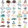 40 Cartoon Color Blocks Little Snake Doodle Stickers Guitar Notebook Suitcase DIY Waterproof Stickers