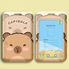 Capybara Cartoon ID & Card Holder Lanyard for Campus, Bus, Subway, and Badge