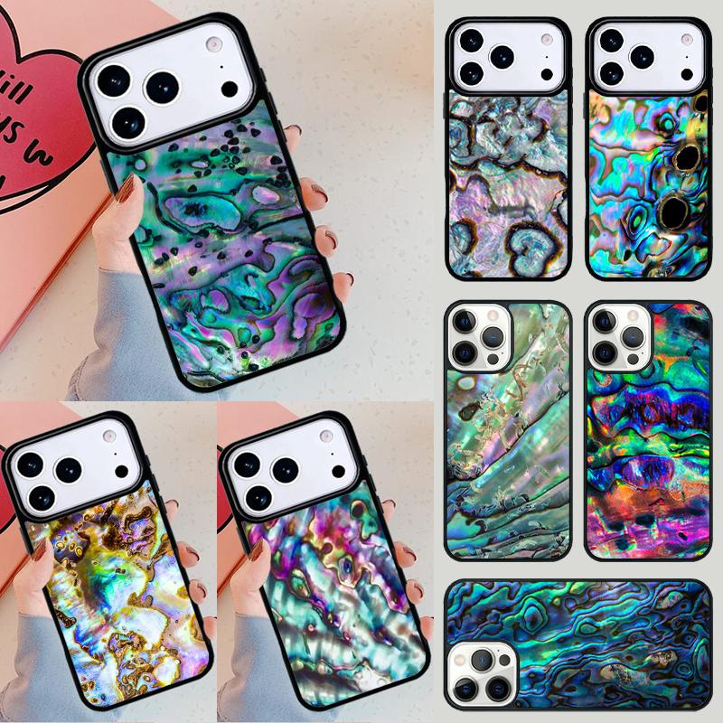 Paua Abalone Shell Soft Phone Case For Apple iPhone 17 Air 16E 15 14 Plus 13 12 11 Pro Max Mini Funda Cover