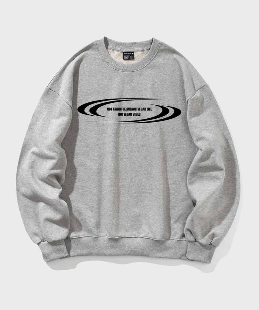 ELIMENO El Not Bad Oversized Sweatshirt Gray (Black)