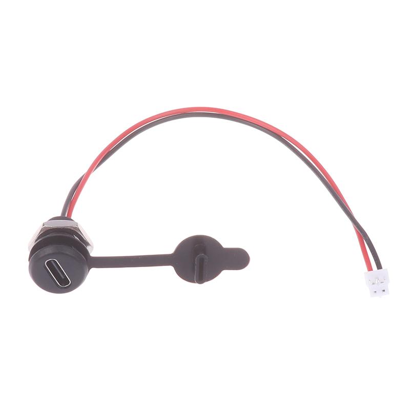 

1 шт. Гніздовий роз єм для зарядки з припаяним дротом USB Type-C Водонепроникний роз єм Прямий обтиск Гніздова база