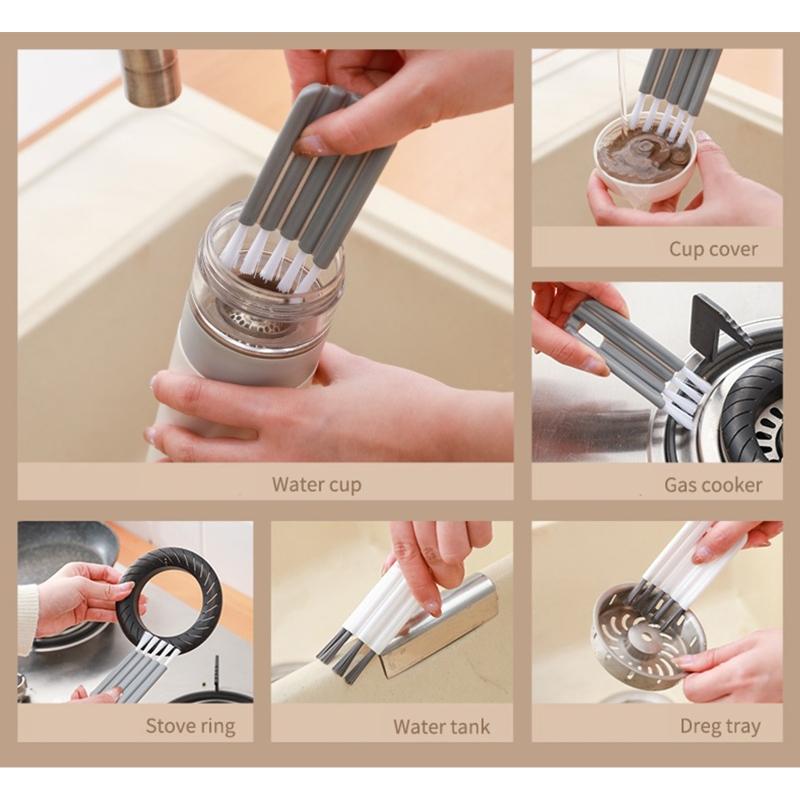 Bottle Cup Lid Detail Brush Cleaner Tools Water Bottle Cleaning Crevice Brush for Bottles Easy Clean Brush Nursing