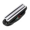 Musiclily Basic HOT RAILS Guitar Single Humbucker Pickup for ST Strat Electric Guitar, White Body with Black Rails