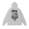 Mens Oversized Hooded Sweatshirt With Bold Letter Print Cotton Blend Loose Fit Daily Wear