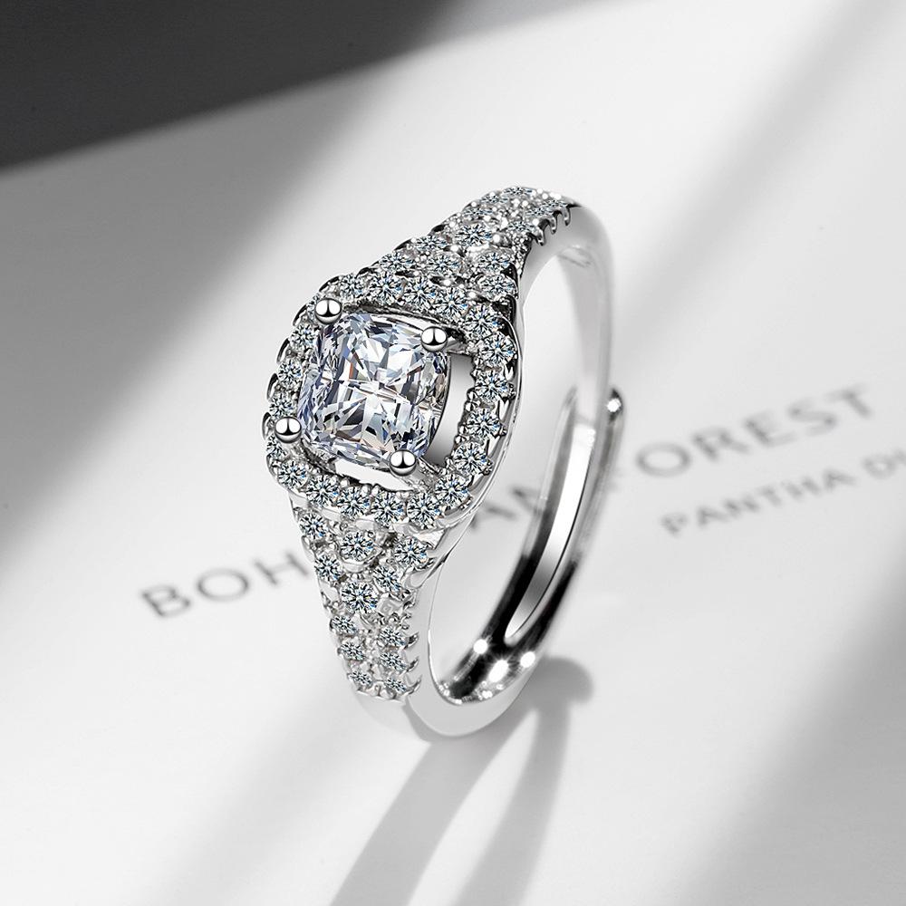 Lindon Classic Copper Zircon Ring Ladies Jewelry Wedding Promise Party Gift