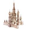 3D Wooden Puzzle Saint Basil's Cathedral Building House Kits Castle Villa Model Jigsaw Teen DIY Toys For Children Kids Gift