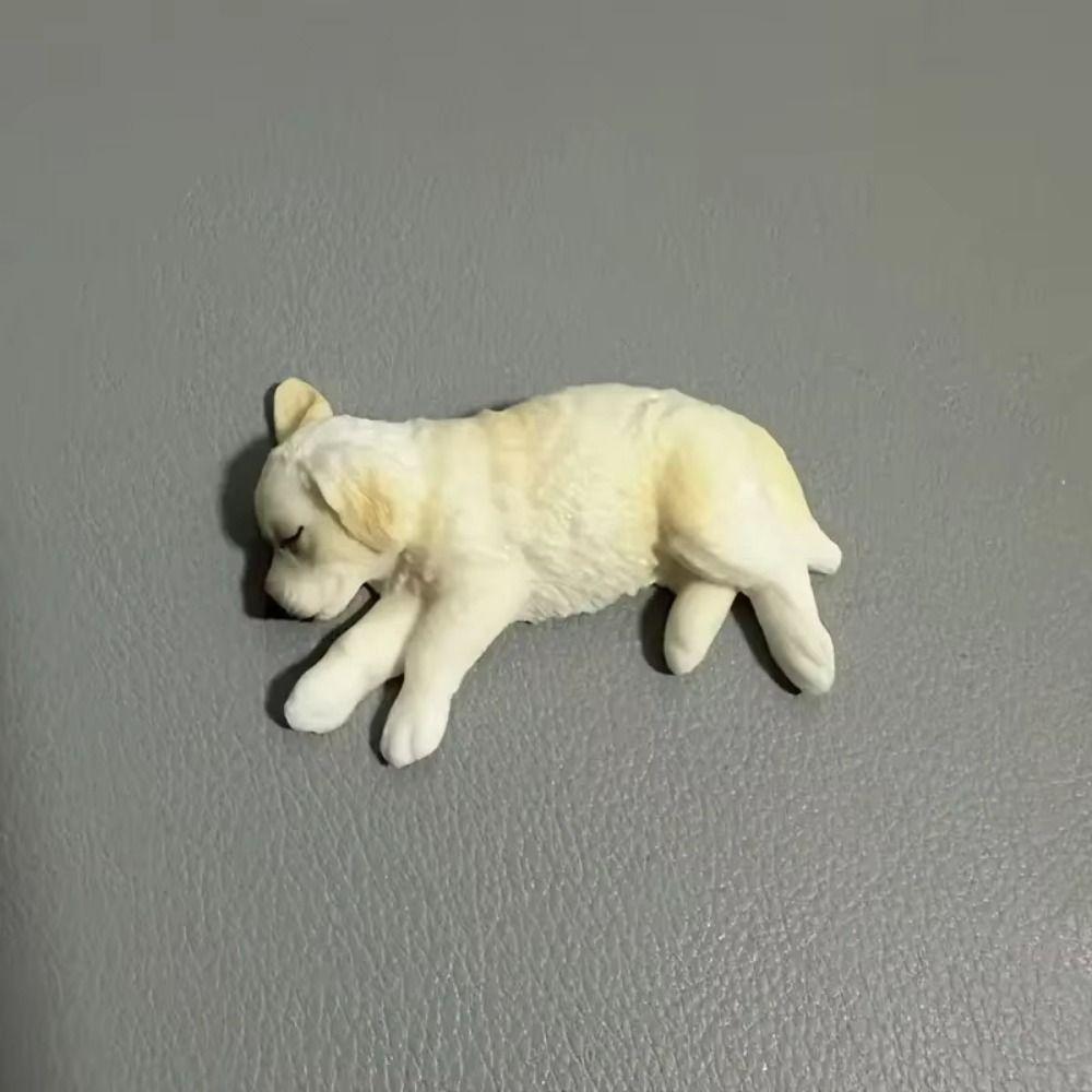 Home Decor Dog Toy Figure Sleeping Golden Retriever Model Dog Car Ornaments  Dashboard Tabletop