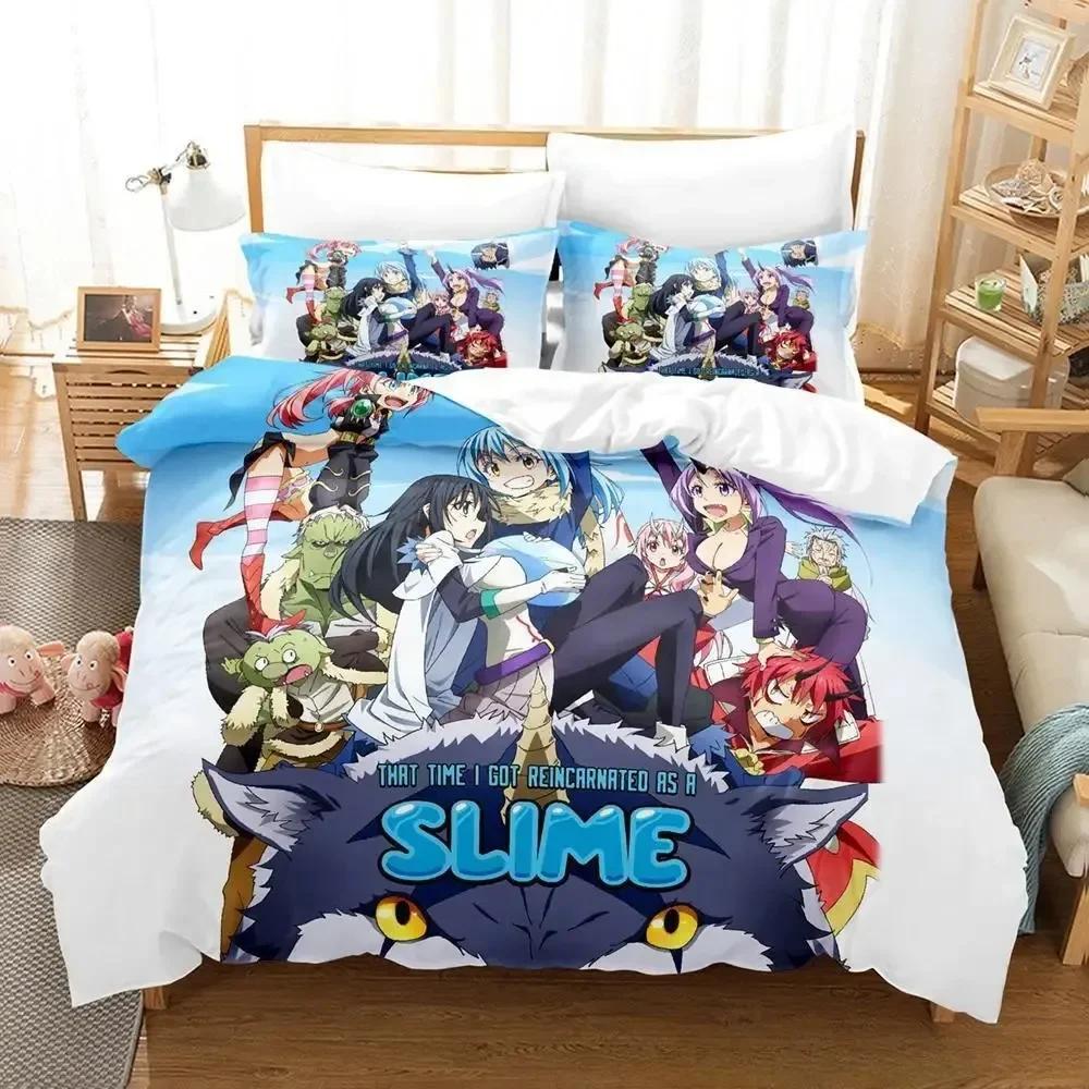 That time i got reincarnated as a slime Beding Set Single Twin Ful Quen King-Sized Dimensionsd Dimensions Bed Linen Set Adult People Kid Bedrom Duvet