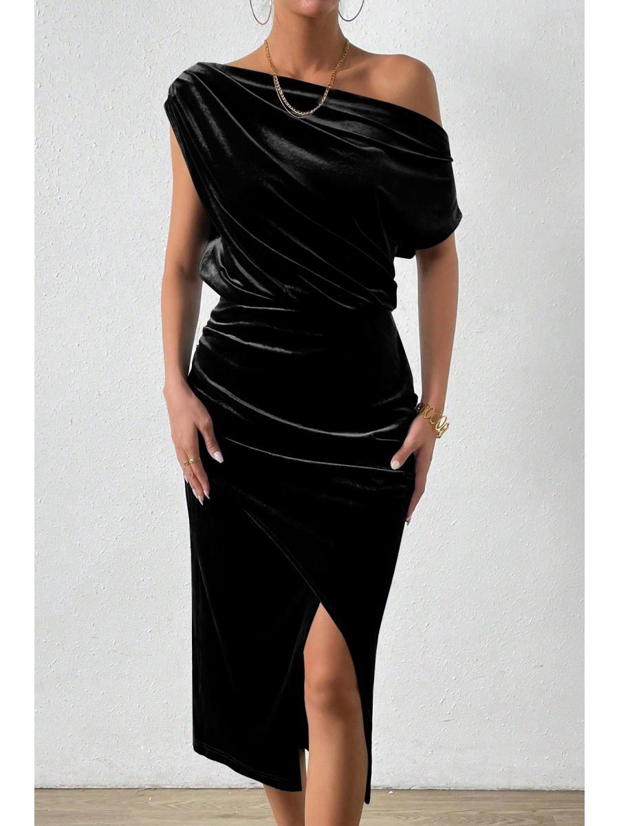 

Літо 2025 Нове надходження: Елегантна жіноча вечірня сукня з відкритими плечима L чорний