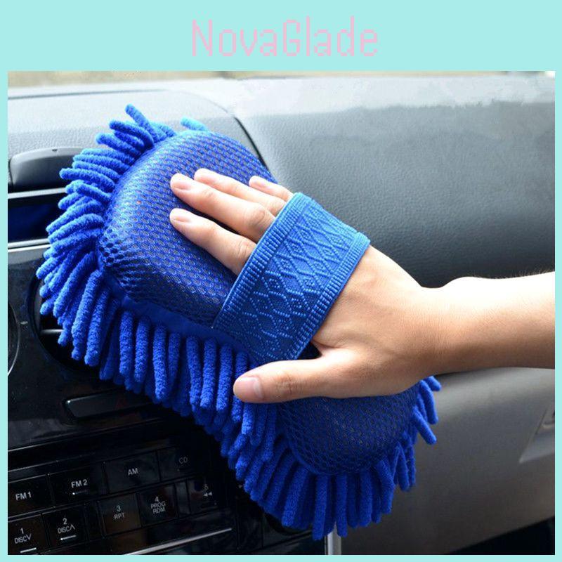 Premium Ultra Soft Microfiber Chenille Car Wash Sponge For Effortless Cleaning And Waxing