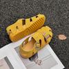 Niche Design Roman Sandals 2025 Summer New Retro Square Buckle Half Slippers Hollow Breathable Pig Cage Sandals