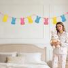 Easter Bunny &  Garland (3 Packs) - Colorful Hanging Banners For Home, Fireplace, Wall & Easter Decorations