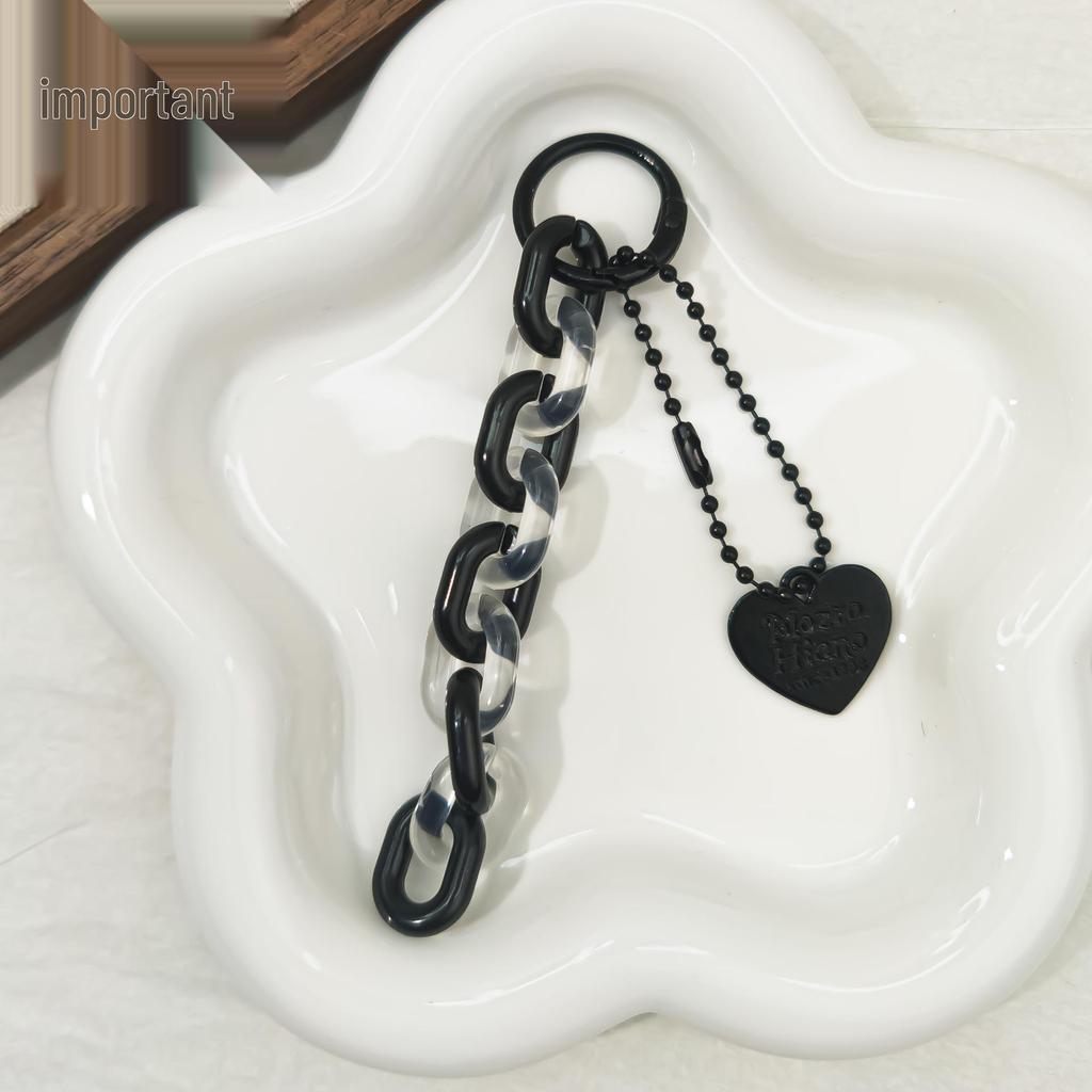 Summer Jelly Acrylic Heart Pendant Keychain