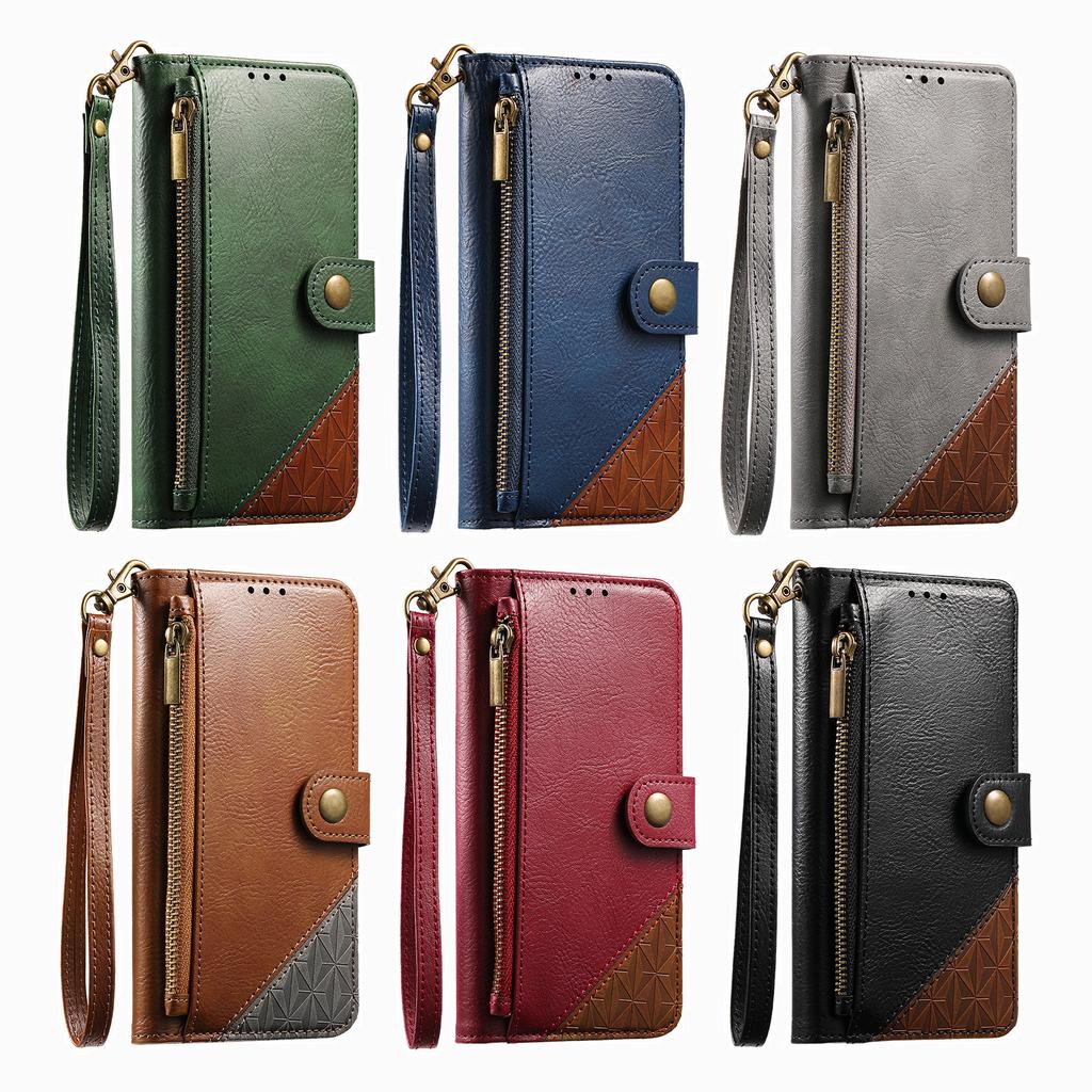 Leren Portemonnee Flip Case voor Honor 600 400 200 100 90 70 50 Smart Pro Lite SE 5G, Telefoonhoes Afneembare Polsband