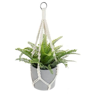 Handcraft Nordic Styles Cotton Rope Hanging Plant Holder Flower Pot Hanger Net Bag for Indoor Decors and Planter Display