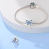 Original Copper Charms Luxury Blue Butterfly Creature Beads Fit Bracelet Diy Women Making Delicate Gift