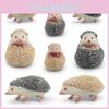 Charming Decorative Hedgehog Figurines Set Of Eight Realistic Pvc Static Models For Nature Lovers