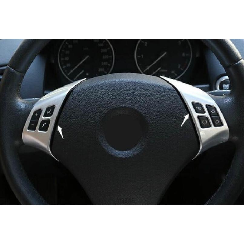 2010-2013 Cover Trim Steering Wheel Button Frame Matte Silver Fit For BMW X1 E84