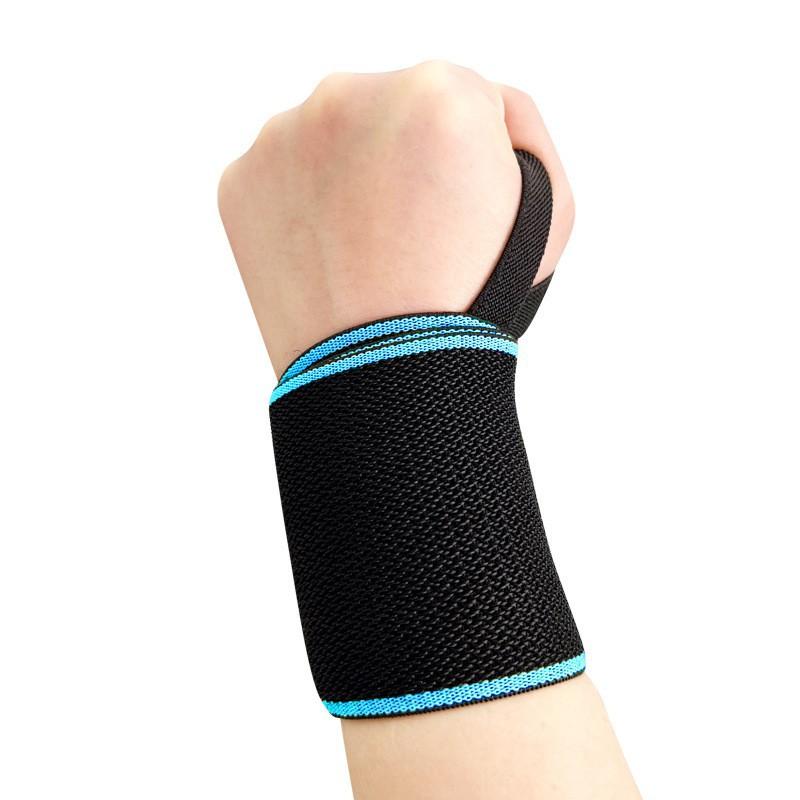 

Sports Wrist Strap Compression Fitness Anti-slip Protection Badminton Basketball Volleyball Weightlifting Hard-drawn Winding Elastic band blue