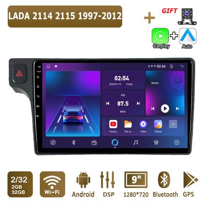 Android Carplay Car Radio For LADA 2114 2115 1997-2012 Multimedia Player Head Unit Stereo GPS Navigation BT WIFI 2+32GB
