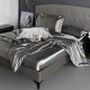 Summer double-sided ice silk mattress four-piece set silky smooth and cool silk three-piece set bed sheet quilt cover light luxury bedding cool