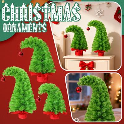 Christmas Simulated High Density Tree Holiday Decoration Crooked Tree