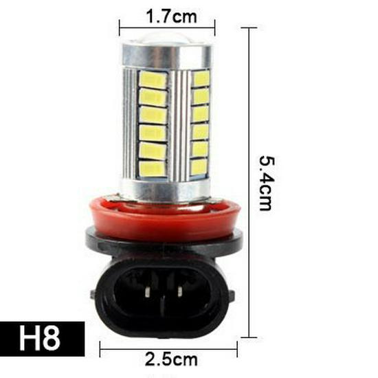 33LED Car Fog & Daytime Running Headlights, H8 White Light