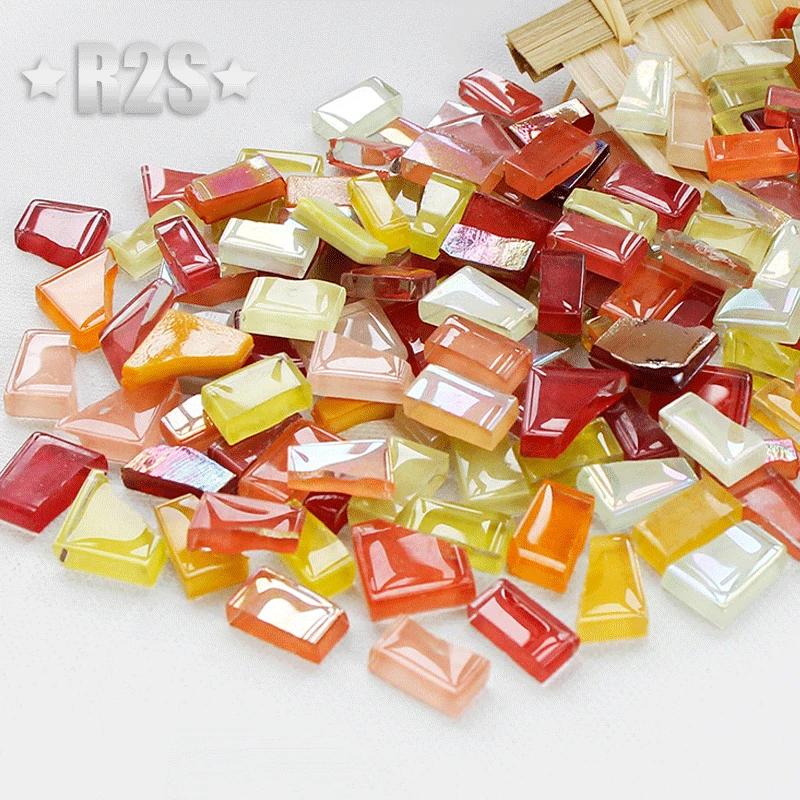100g Glass Mosaic Tiles Multi Color Mosaic Piece DIY Mosaic Making Stones for Craft Hobby Arts Home Wall Decoration Arte