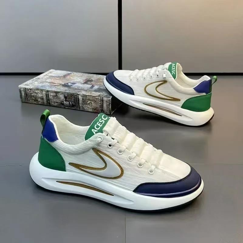 Freizeitschuhe für Männer Frühlingsmode Mesh Atmungsaktive Sportschuhe Verschleißfeste Gummi-Laufplattformschuhe Mann Tenis Hombres