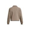 Under Armour UA Unstoppable Solid Color Short Pullover Long Sleeve Sweatshirt Women Sweatshirt Khaki 1382746-200