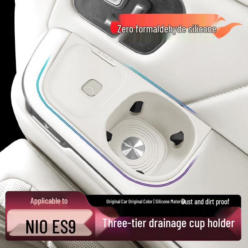 Silicone Cup Holder Pad for 26 NIO ES9 Models - Essential Car Interior Accessory