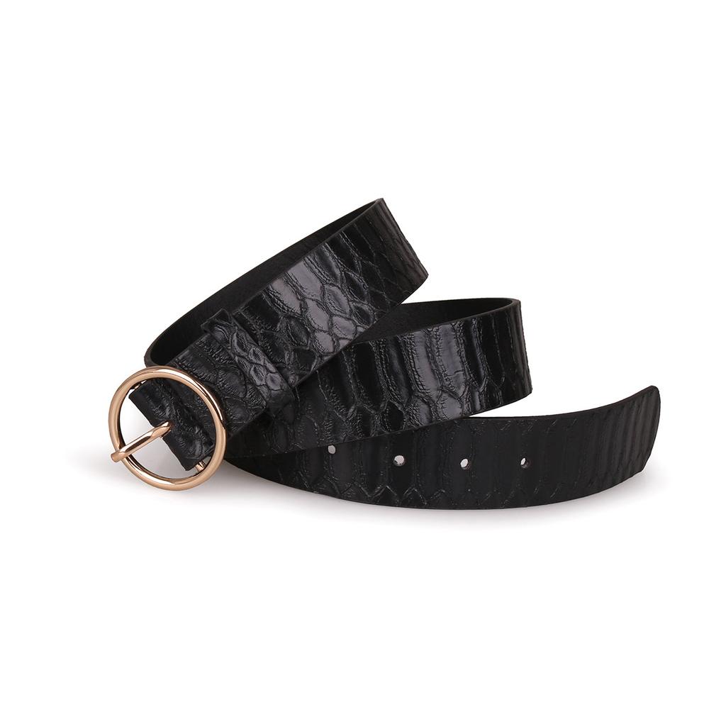 Women's Belt Snake Pattern Retro Decorative Belt Women's All-Match Jeans with Dress