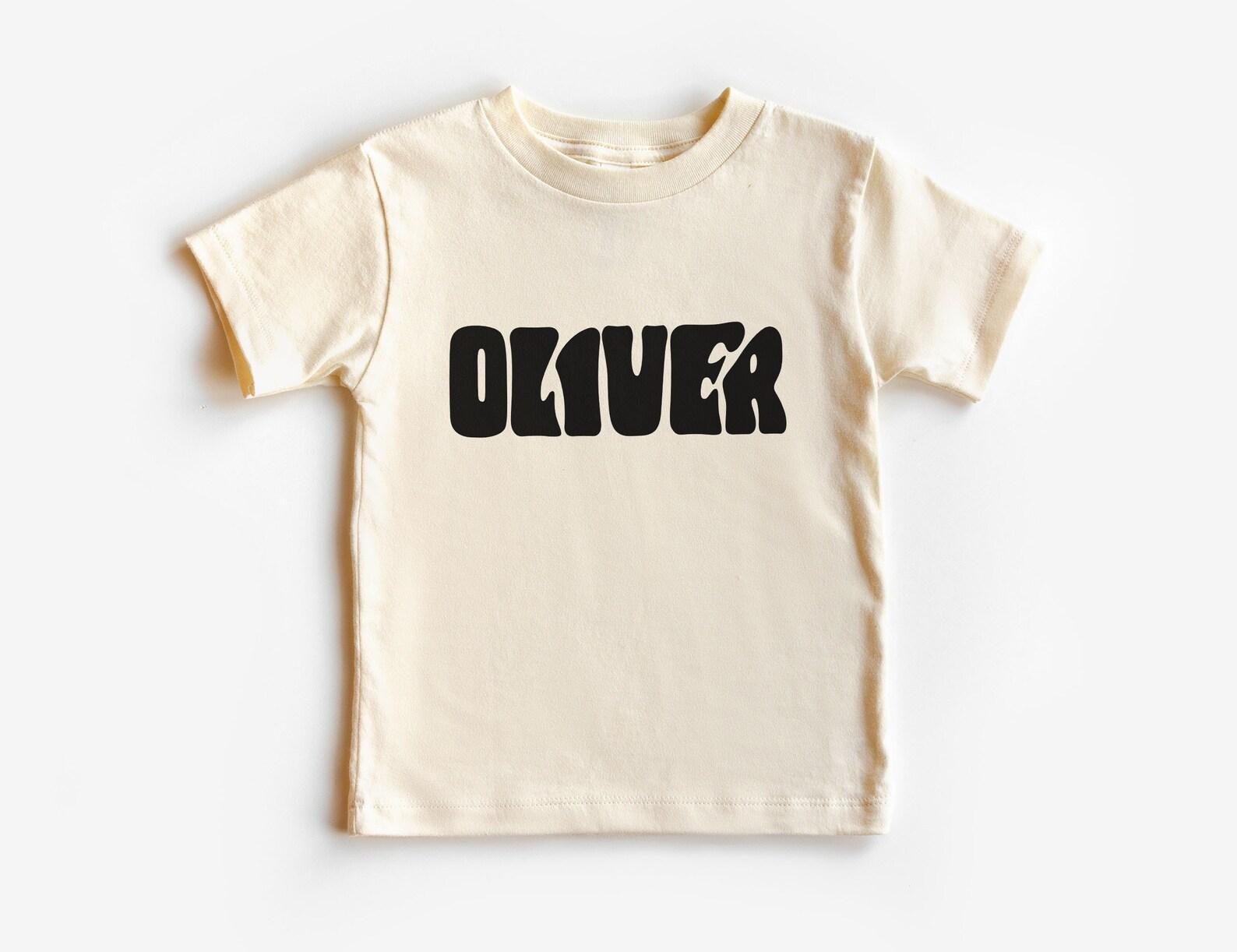 Retro Personalized Unisex Shirt, Custom Boys Or Girls Name Tees , Groovy Font Style, Unisex Youth Kids Clothing 130