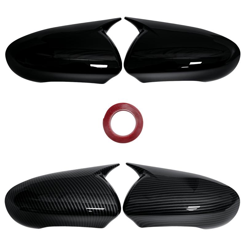 Side Mirror Housing Cover Caps For Nissan Qashqai J10 2007-2014 Black Style Side Mirror Cover Shell Sticking Car Accessories
