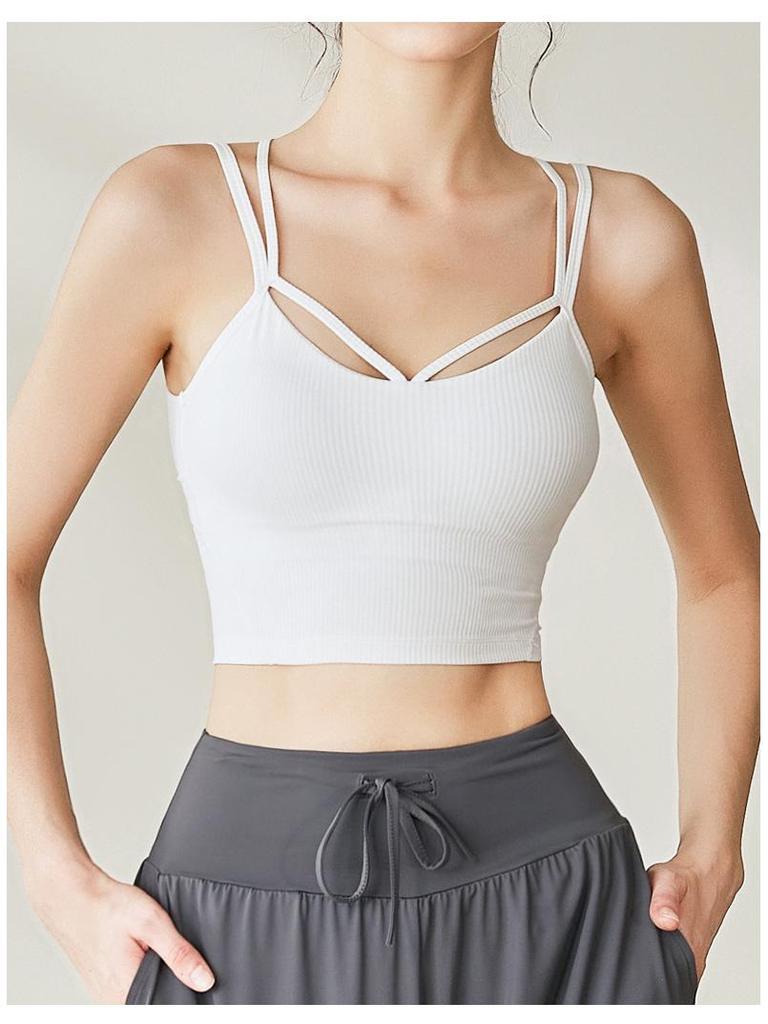 Lulu Cloud-Feel Women's Shock-Absorbing Camisole Sports Bra for Yoga and Fitness.