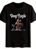 Vintage Rock Band Graphic T-shirt - Deep Purple Concert Tee with Band Members Print