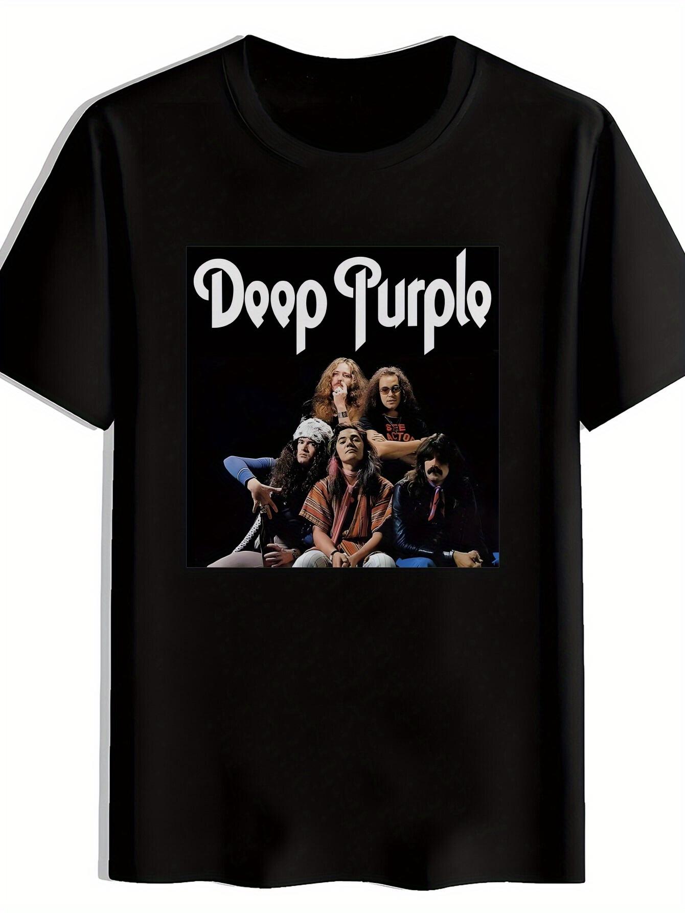 

Vintage Rock Band Graphic T-shirt - Deep Purple Concert Tee with Band Members Print XXXXL