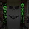 Glow-in-the-dark Wall Stickers for Halloween, Reusable PVC Window Decals for Spooky Skeleton Themed Decorations, Perfect for Nighttime Festivities, Su