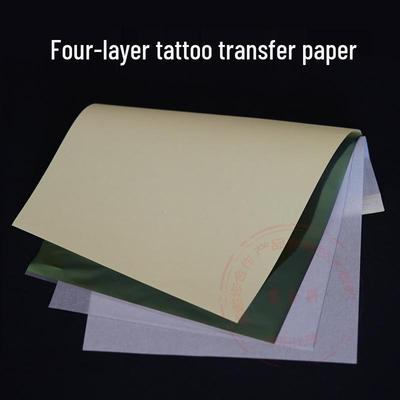 A4 Papier do kalkowania tatuaży i krem - 4 arkusze papieru do transferu termicznego i kalkowania do sprzętu do tatuażu