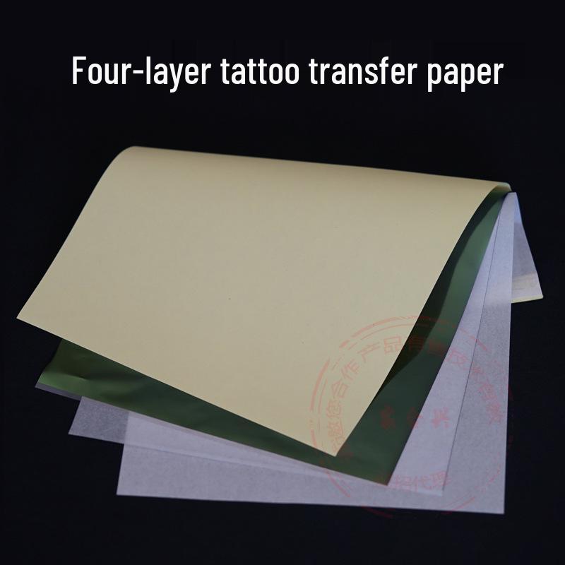 A4 Tattoo Transfer Paper & Cream - 4-Sheet Heat Transfer & Tracing Paper Set for Tattoo Equipment