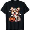 Cute Halloween Costume Welsh Corgi Mummy Dog Lover T-Shirt for Men Women Kids