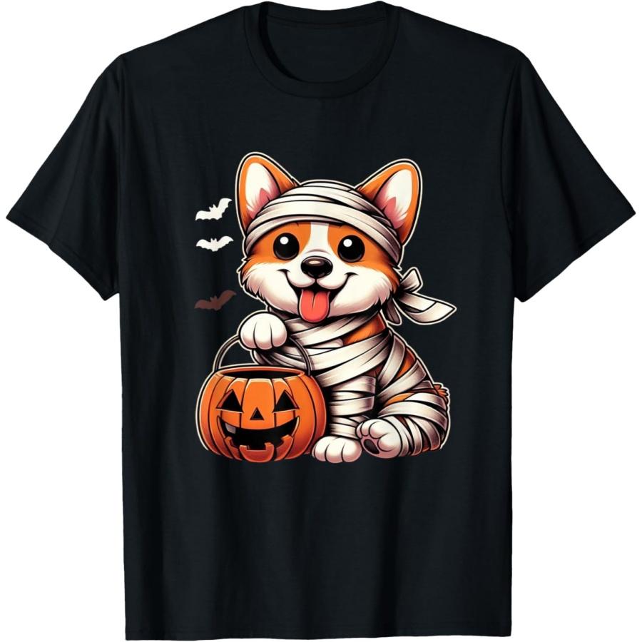 

Cute Halloween Costume Welsh Corgi Mummy Dog Lover T-Shirt for Men Women Kids XXXXXL чёрный