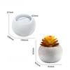 Round Flower Pot Silicone Mould 3 Sizes DIY Succulent Vase Round Candle Cup Mould Craft Making Supplies Stucco Concrete Resin Storage