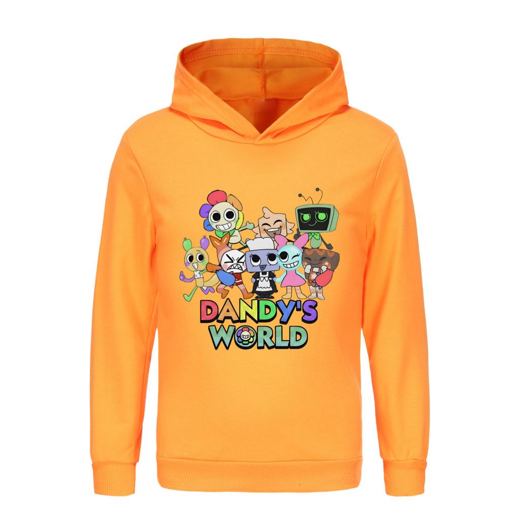 5407 Multi-color Kids Boys Girls Dandy World Printed Hoodies Trousers Clothes Set