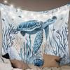 1pc Summer Dolphin Tapestry Wall Hanging - Soft Peachy Light Beige Fabric, Fade Resistant, Suitable for Living Room, Bedroom