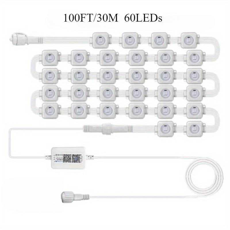 45M Permanent Outdoor Eaves LED Lights Waterproof RGB String Lights DIY Scene Christmas Birthday Holiday Party Lighting